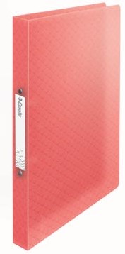 Esselte Colour'Breeze ringmap 2 ringen PP A4 met soepele kaft koraal