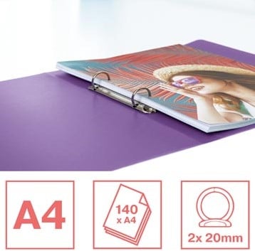 Esselte Colour'Breeze ringmap 2 ringen PP A4 met soepele kaft lavendel-3
