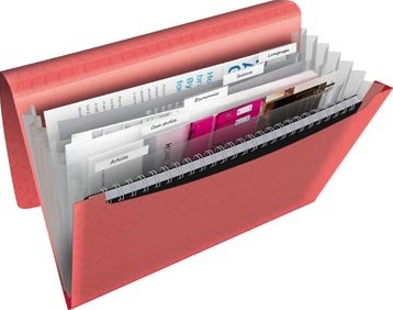 Esselte Colour'Breeze voorordner 6 vakken koraal-2