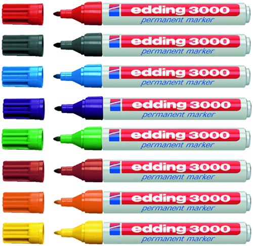 Edding stift 3000 permanent marker geel-2