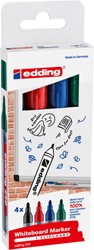 Whiteboard markers Edding 250 set van 4 assorti 1.5-3mm dikte