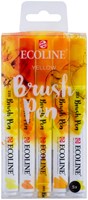 Brushpen Talens Ecoline set-geel blister à 5 stuks ass-3