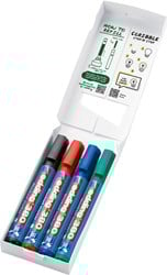 Viltstift edding 380 flipover rond ass 1.5-3mm etui à 4st