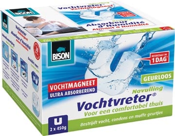 Bison navulling voor ontvochtiger Ambiance doos van 2 tabs van 450 gram