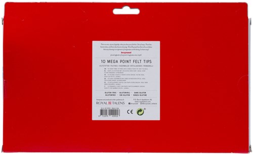 Viltstift Bruynzeel Kids mega point blister à 10 stuks assorti-3