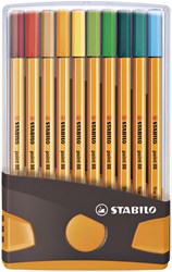 Stabilo fineliner Point 88 Color Parade oranje doos met 20 stuks