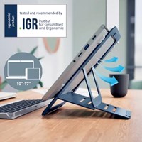 Laptopstandaard Leitz Ergo Aluminium plat verstelbaar-1