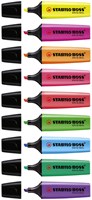Markeerstift Stabilo Boss Original plastic etui van 6 stuks: geel, groen, oranje, roze, blauw en rood-1