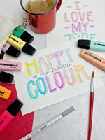 Markeerstift Stabilo Boss Original plastic etui van 6 stuks: geel, groen, oranje, roze, blauw en rood-8