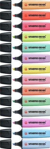 Stabilo BOSS Original markeerstift etui met 4 stuks in geassorteerde pastel kleuren-2