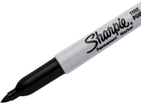 Viltstift Sharpie rond 0.9mm zwart blister à 2 stuks-3