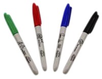 Viltstift Sharpie rond 0.9mm assorti blister à 4 stuks-1