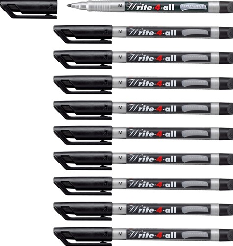 Stabilo Write-4-All fineliner 146/46 permanent medium zwart-2