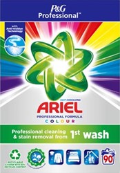 Ariel waspoeder voor gekleurde was 90 wasbeurten doos van 5,4 kg