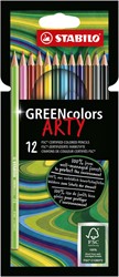 Kleurpotloden STABILO Greencolors 6019/12-1-20 etui à 12 stuks