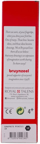 Grafietpotlood Bruynzeel Burotek H set à 12 stuks grijs-3