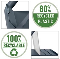 Leitz Ergo Cosy laptopstandaard, 80 % gerecycleerd kunststof, grijs-5