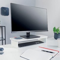 Leitz Ergo monitorstandaard wit-3