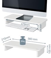 Leitz Ergo monitorstandaard wit-2