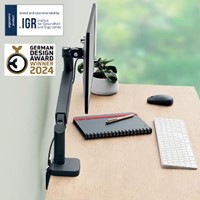 Monitor arm 1 scherm ruimtebesparend Leitz Ergo grijs-1