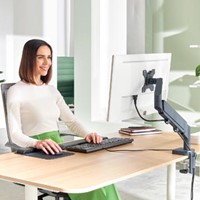 Monitor arm 1 scherm ruimtebesparend Leitz Ergo grijs-2