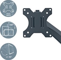 Monitor arm 1 scherm ruimtebesparend Leitz Ergo grijs-3