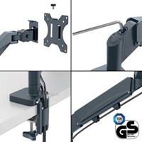 Monitor arm 1 scherm ruimtebesparend Leitz Ergo grijs-4