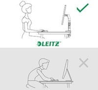 Monitor arm 1 scherm ruimtebesparend Leitz Ergo grijs-6