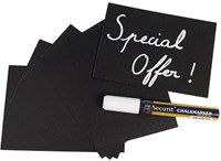 Krijt bordjes A6 Securit pak met 20 stuks