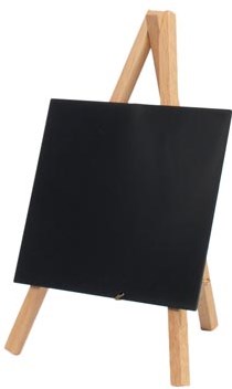 Securit tafelkrijtbord mini driepoot beuk