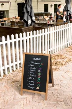 Stoepbord hout 55 x 85 cm teak-2