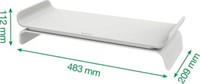 Monitor standaard in hoogte verstelbaar lichtgrijs Leitz Ergo-2