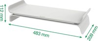 Monitor standaard Leitz Ergo hoogte verstelbaar met opbergruimte lichtgrijs 48,3x20x11,2cm-2