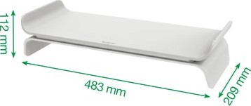 Monitor standaard in hoogte verstelbaar lichtgrijs Leitz Ergo-2