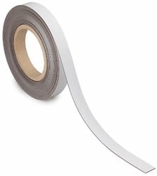 Magneetstrip voor etiketten wisbaar 10 m x 20 mm x 1 mm in de kleur wit
