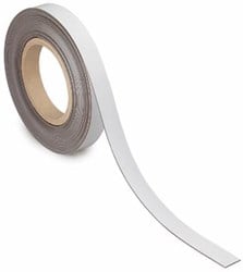 Magneetstrip voor etiketten wisbaar 10 m x 20 mm x 1 mm in de kleur wit