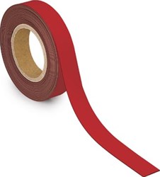 Magneetband MAUL beschrijf- wisbaar 10mx30mmx1mm rood