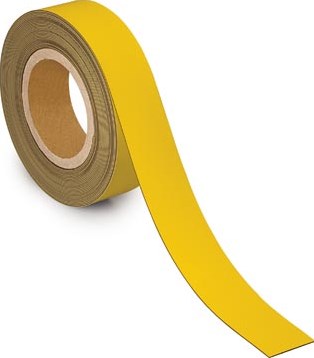 Magneetband beschrijfbaar en wisbaar 10m x 40mm geel