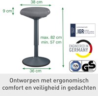 Actieve stakruk Leitz Ergo met comfortzitting-3