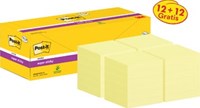 Post-it super Sticky notes 90 vel 76 x 76 mm geel pak van 12 blokken + 12 gratis-2