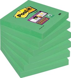 Post-it Super Sticky Notes Neon 76 x 76 mm wintergroen pak van 6 blokken