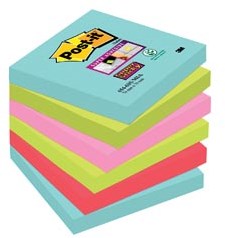 Post-it Super Sticky notes Miami 76 x 76 mm 90 vel pak van 6 blokken