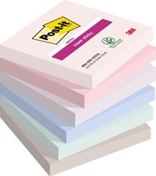 Post-it Super Sticky notes Soulful 90 vel 76 x 76 mm geassorteerde kleuren pak van 6 blokken