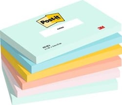 Post-it Notes 100 vel 76 x 127 mm pak van 6 blokken Beachside colour collection