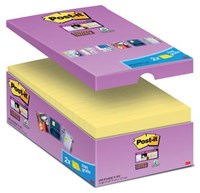 Super Sticky Notes voordeelpakken 76 x 127 mm 14 blokken + 2 blokken gratis