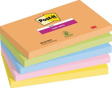 Memoblok 3M Post-it 655 Super Sticky 76X127mm BOOS