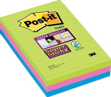 Post-it Super Sticky Notes 102 x 152 mm
