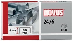 Novus nietjes 24/6 DIn doos met 1000 nietjes