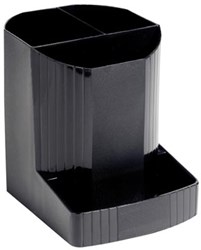 Pennenbakje met 4 vakken Zwart