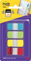 Post-it index Strong 158 x 381 mm blister met 4 kleuren 10 tabs per kleur